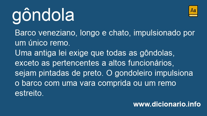 Significado de gndola