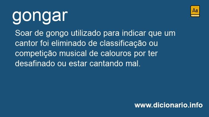 Significado de gongar