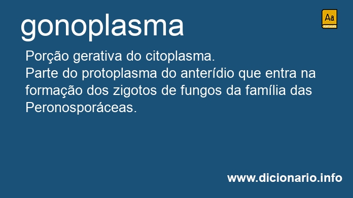 Significado de gonoplasma