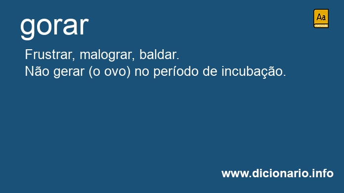 Significado de gorar