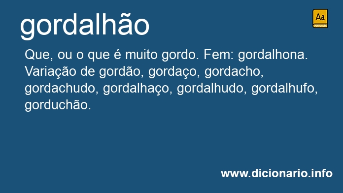 Significado de gordalhes