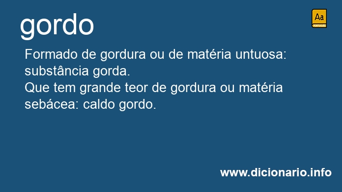 Significado de gordos