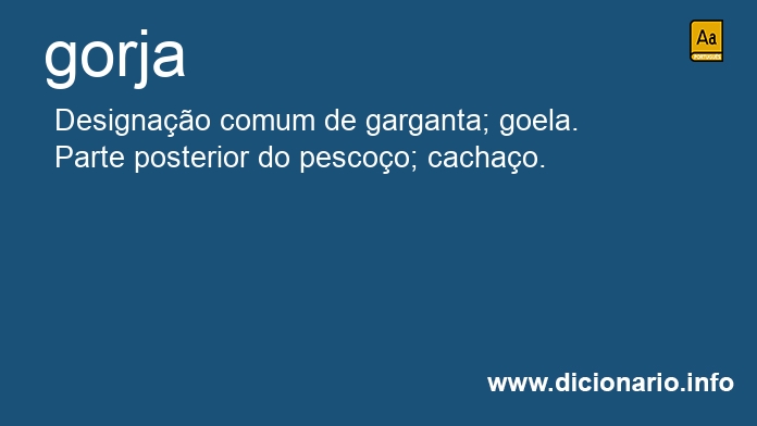 Significado de gorjas