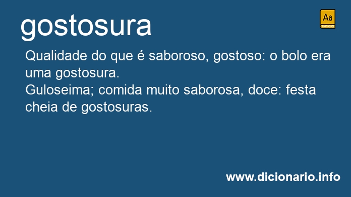 Significado de gostosura