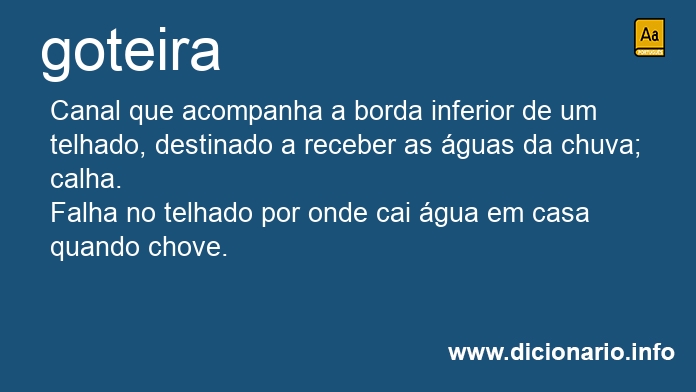 Significado de goteiras