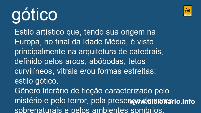 Significado de gtico