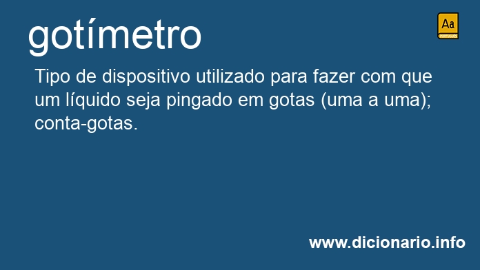 Significado de gotmetro