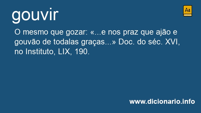 Significado de gouvir