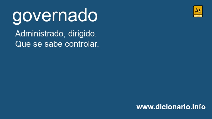 Significado de governado