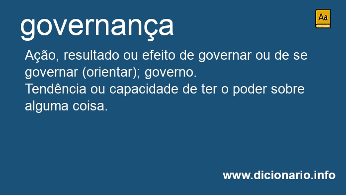 Significado de governana