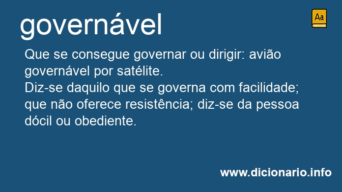 Significado de governvel