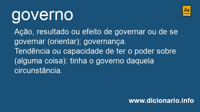 Significado de governo