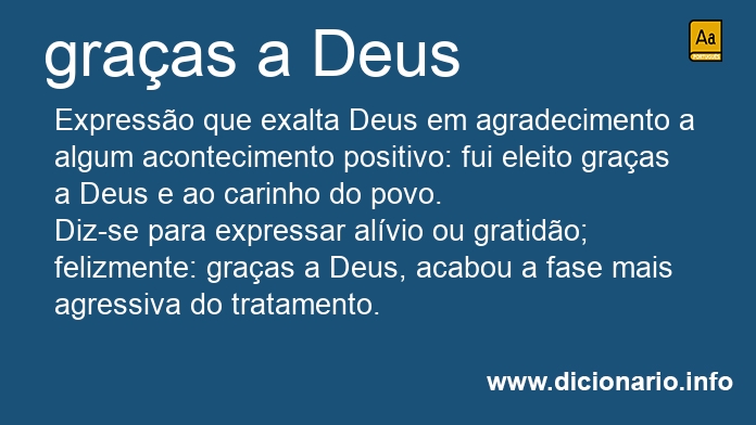 Significado de graas a Deus