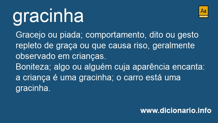 Significado de gracinhas