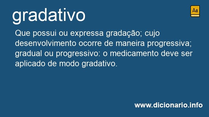 Significado de gradativo