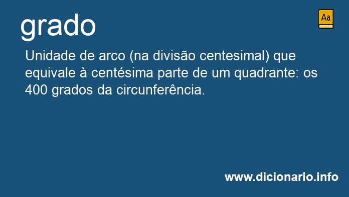 Significado de grado