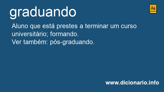 Significado de graduanda