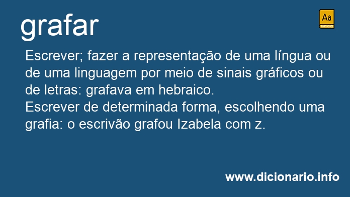 Significado de grafar