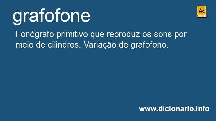 Significado de grafofone