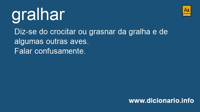 Significado de gralhares