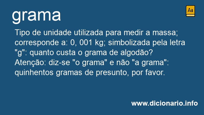 Significado de grama