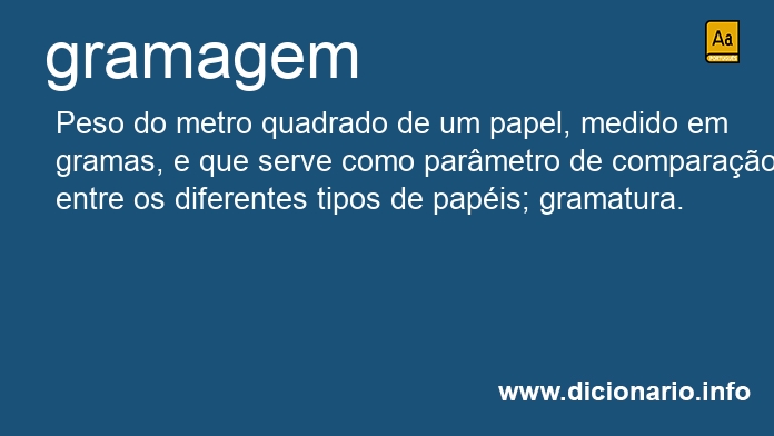 Significado de gramagens