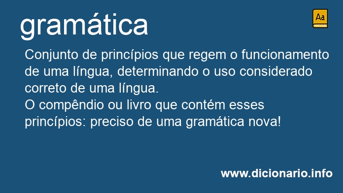 Significado de gramticas