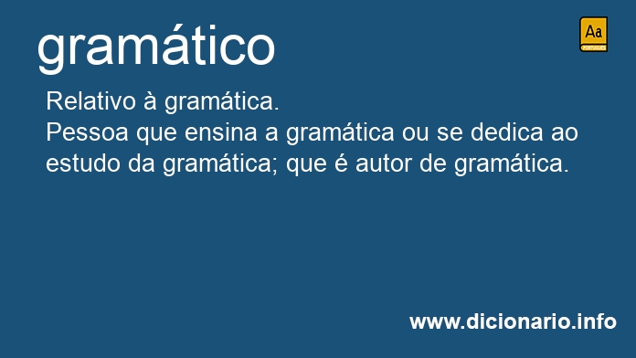 Significado de gramtico