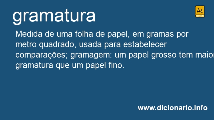 Significado de gramatura