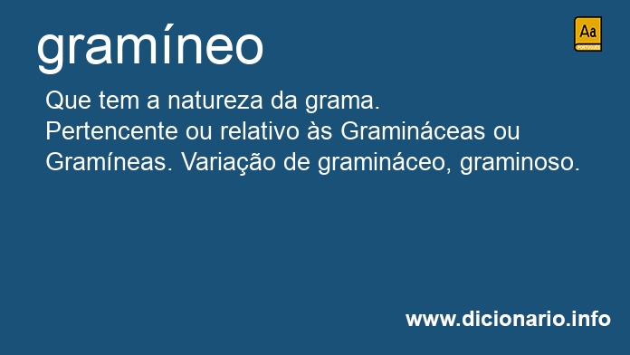 Significado de gramnea