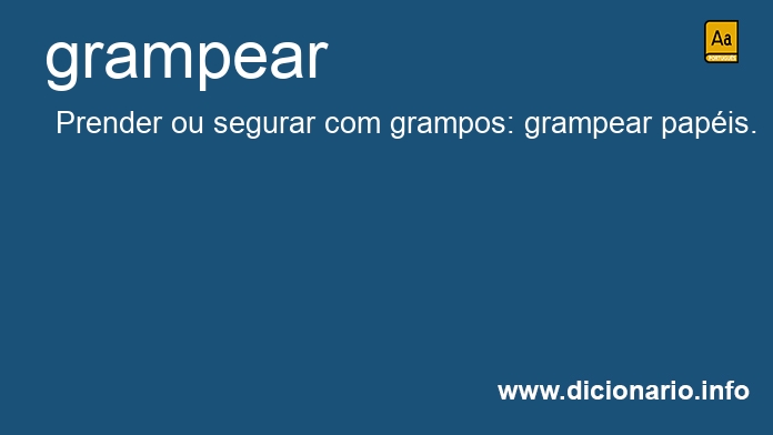 Significado de grampeais