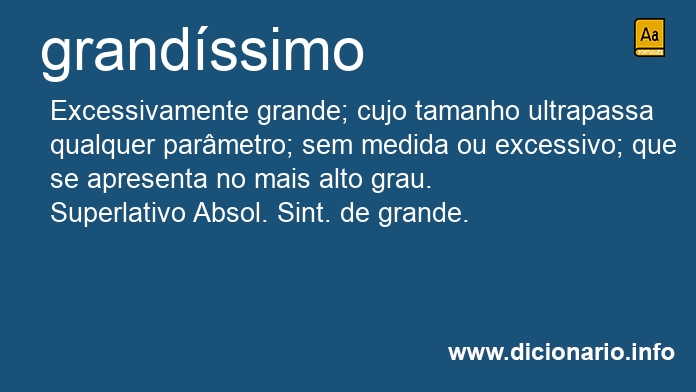 Significado de grandssima