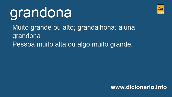 Significado de grandona