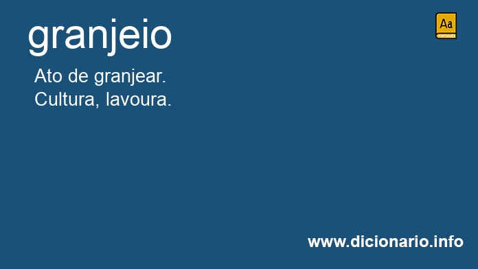 Significado de granjeio