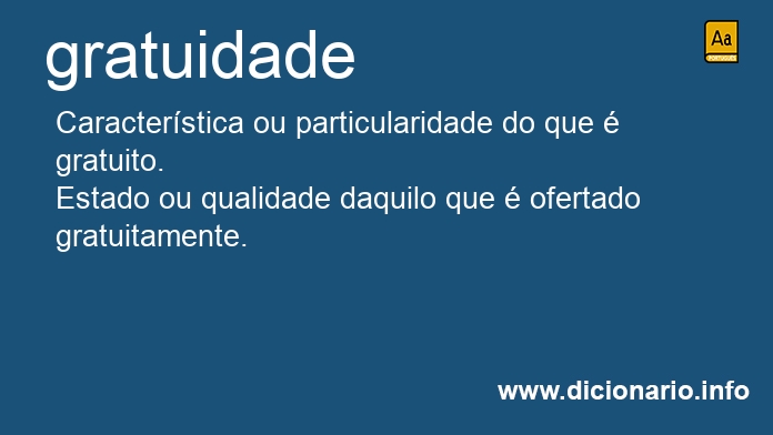 Significado de gratuidade