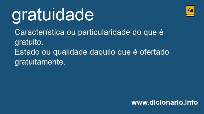 Significado de gratuidades
