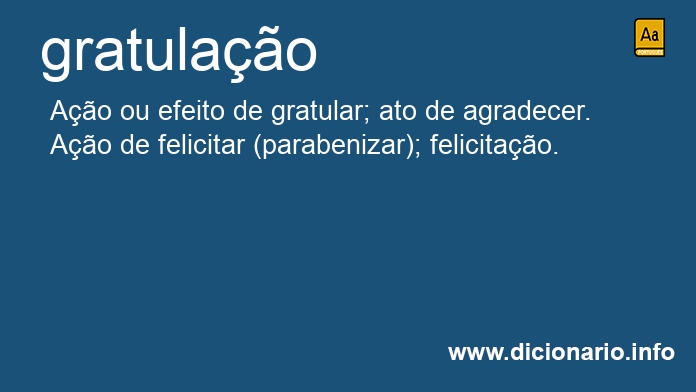 Significado de gratulaes