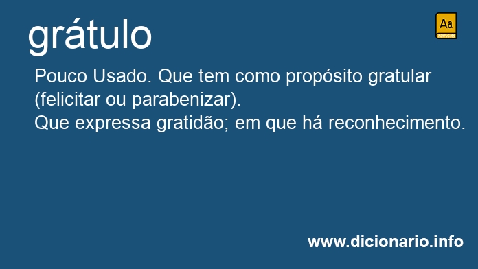 Significado de grtulo