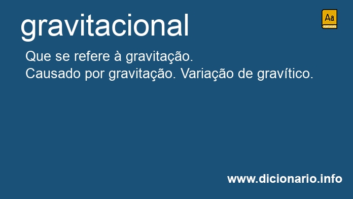 Significado de gravitacional