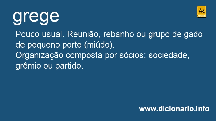 Significado de greges