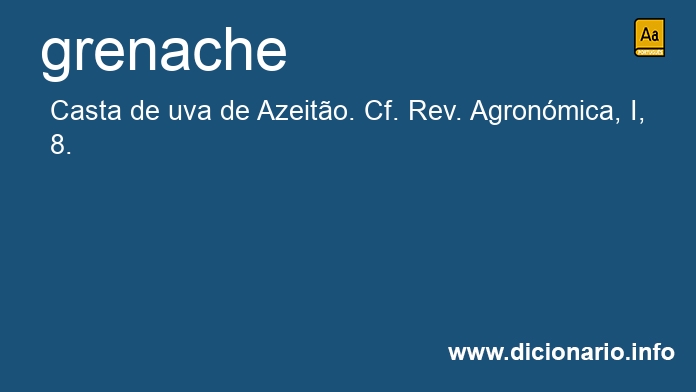 Significado de grenache