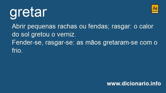 Significado de gretar