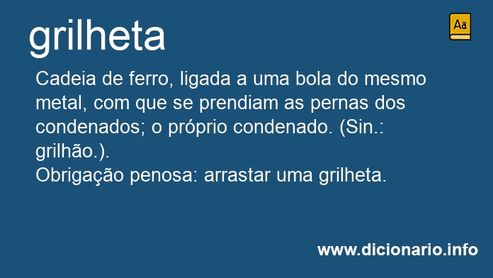 Significado de grilheta