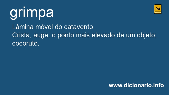 Significado de grimpa