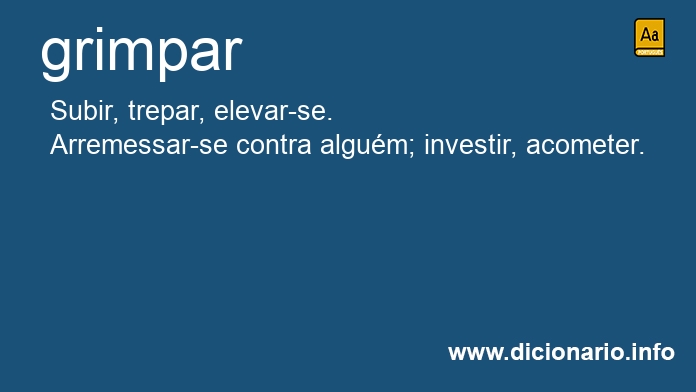 Significado de grimpavam