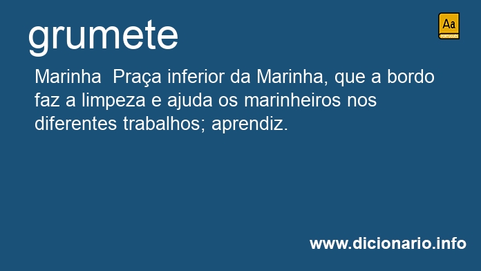 Significado de grumetes