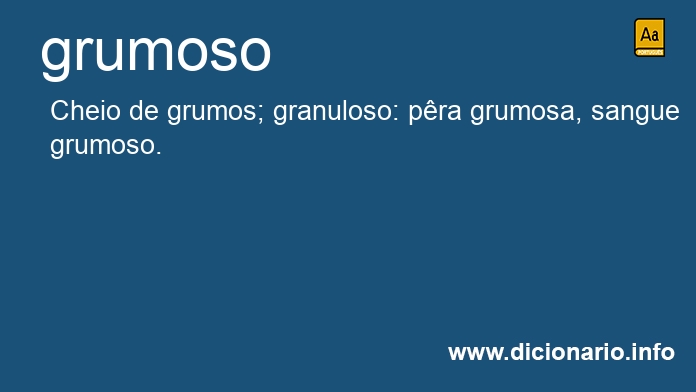 Significado de grumoso