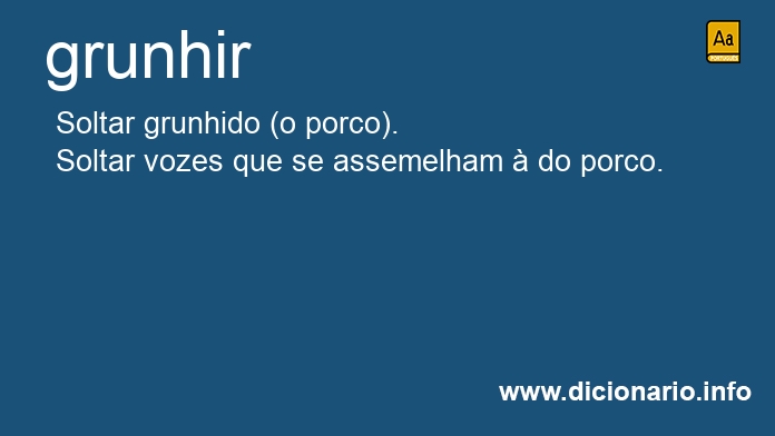 Significado de grunhas