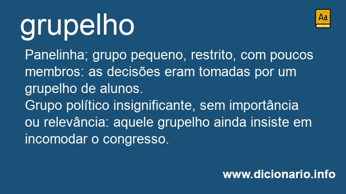 Significado de grupelho