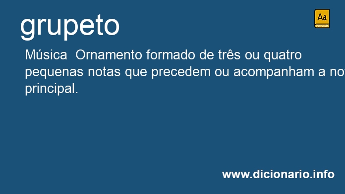 Significado de grupeta